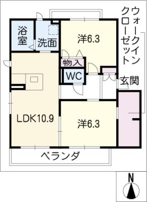 アルカンシエル　ＷＥＳＴの間取り