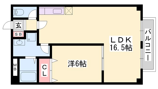 アメニティ六番館の間取り