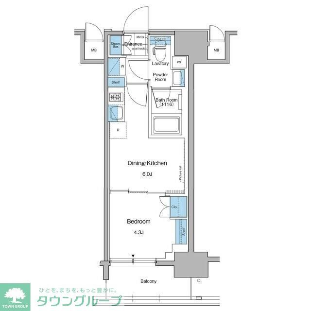 ルフォンプログレ秋葉原マークスの間取り