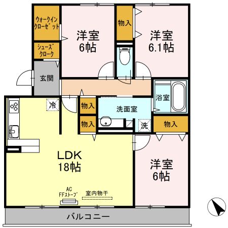 セジュール　ハル　Ａの間取り