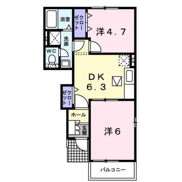 菊池郡大津町大字陣内のアパートの間取り