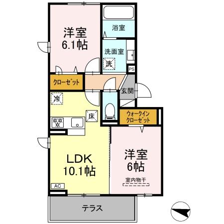 ヒルズ伊勢IIの間取り