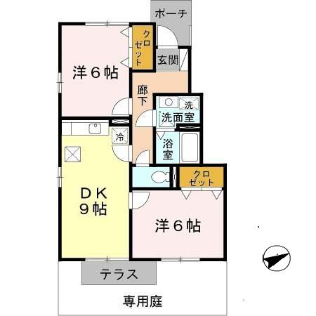 和歌山市森小手穂のアパートの間取り