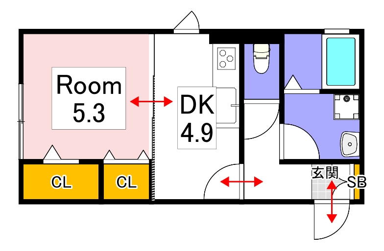 D-room Luxury 1stの間取り