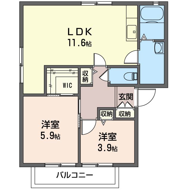 SHM　ハウス　グラット　Aの間取り