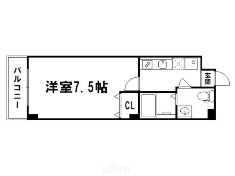 フラッティ円町北の間取り