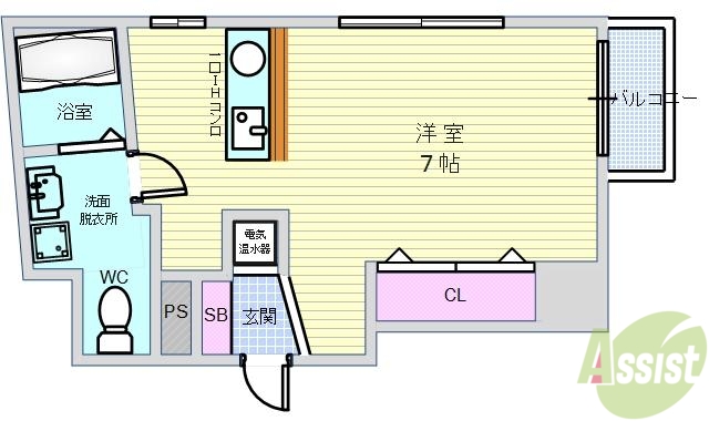 サンロイヤル柴原の間取り