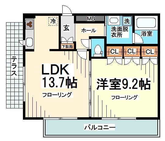 【世田谷区船橋のマンションの間取り】