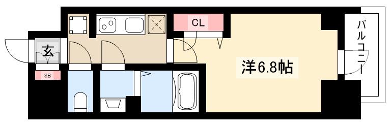 プレサンス名古屋幅下ファビュラスの間取り