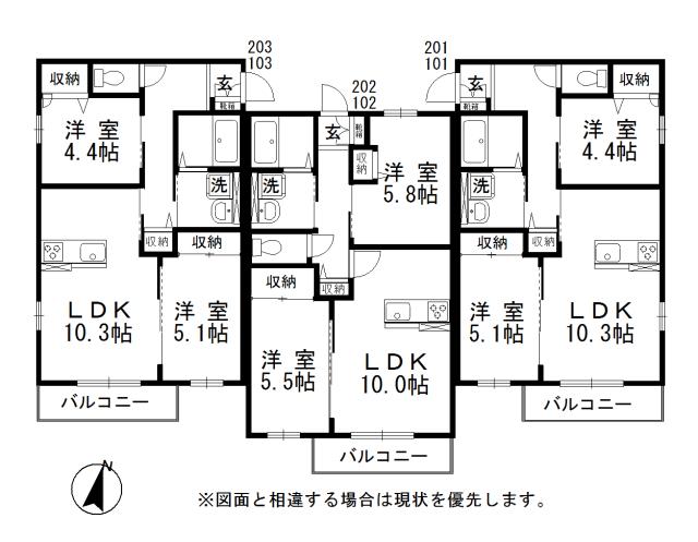 ウィズハイムMIYUKIの間取り