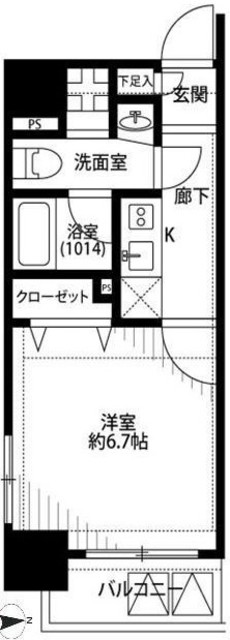 プレール・ドゥーク京橋の間取り