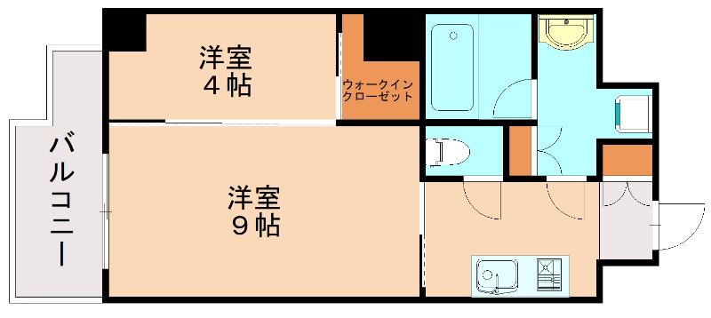 福岡市博多区寿町のマンションの間取り