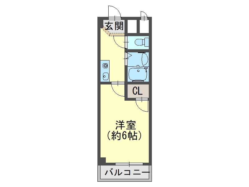 シングルマンション二見の間取り写真