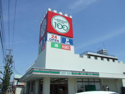 コンビニ　ローソンストア100一宮花池店（コンビニ）まで380m