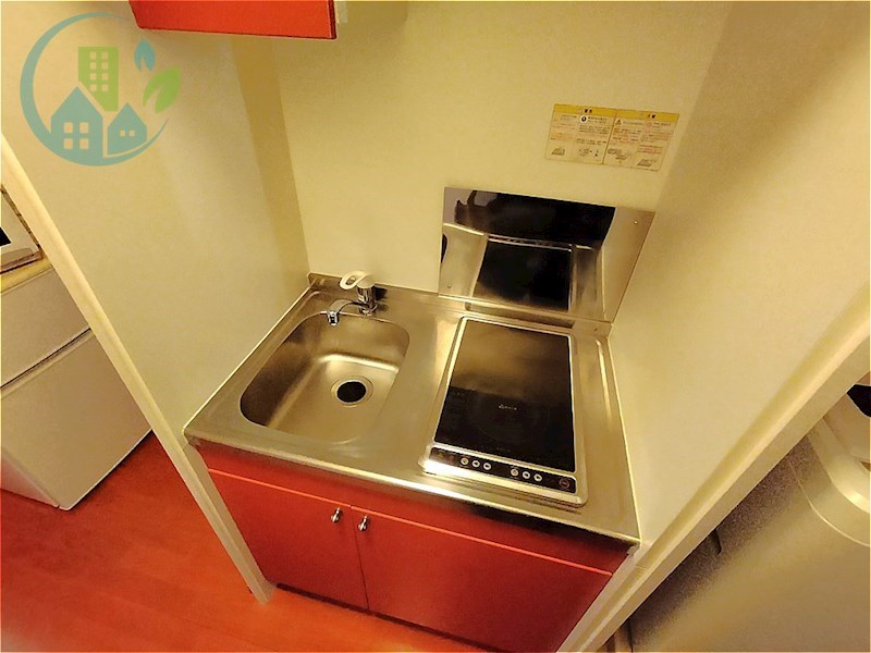 キッチン　レオパレスサン六甲B（家具・家電付、仲介手数料不要）