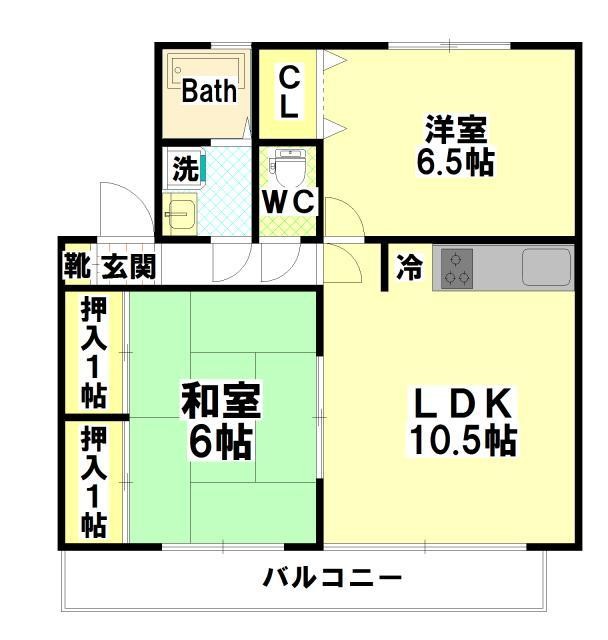 エステート川北の間取り写真