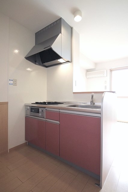 キッチン　二口ガスコンロ付き