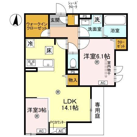 CASA MUKAINOの間取り写真