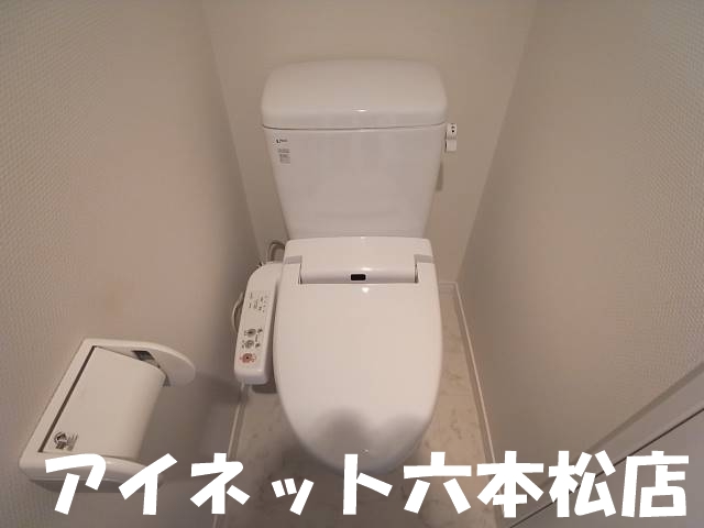 トイレ　ウォシュレット完備。