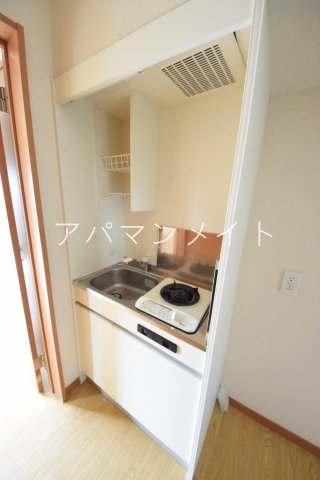 キッチン　ガスコンロ１口付き