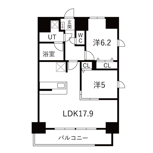 トレヴィ高岳の間取り写真