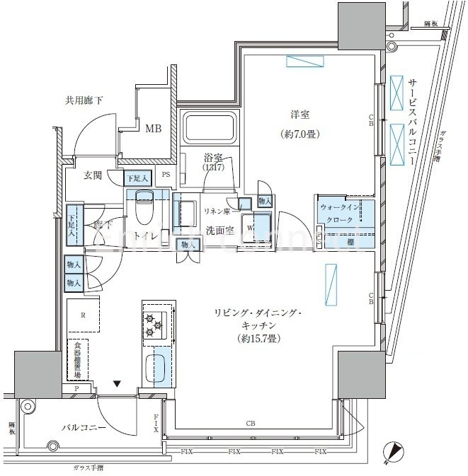 ＪＲ山手線 五反田駅 徒歩12分 29階建 築1年の間取り写真