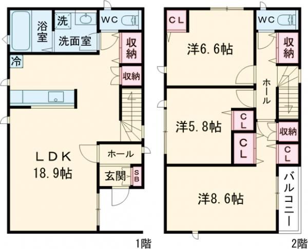 Kolet八王子大和田町♯05の間取り写真