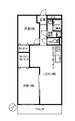 大阪モノレール本線 摂津駅 徒歩11分 4階建 築45年の間取り写真
