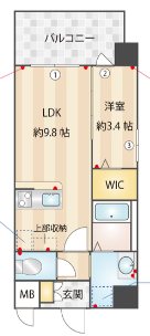 Jugame CP吉塚の間取り写真
