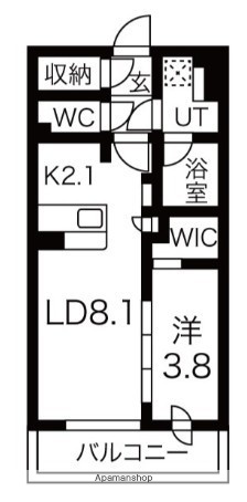 西武新宿線 上石神井駅 徒歩10分 3階建 築4年の間取り写真