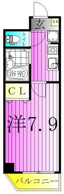 日暮里・舎人ライナー 熊野前駅 徒歩10分 5階建 築21年の間取り写真