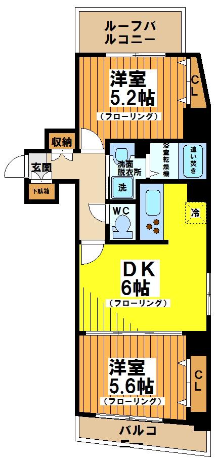 京王線 代田橋駅 徒歩10分 8階建 築20年の間取り写真