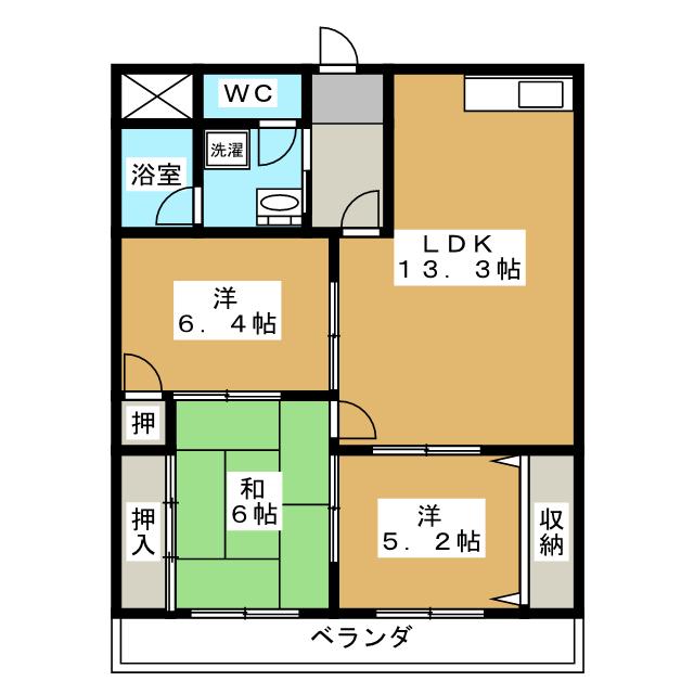 入場ハイツの間取り