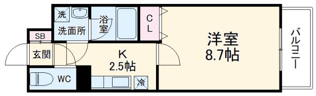 愛知県名古屋市南区呼続１（アパート）の賃貸物件の間取り