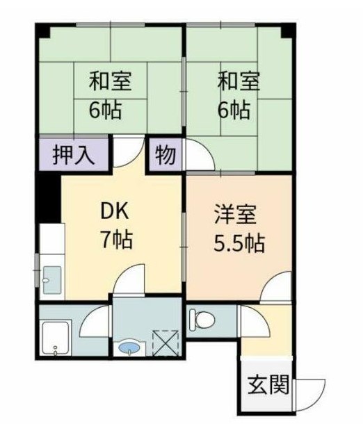 姫路市城北新町のマンションの間取り