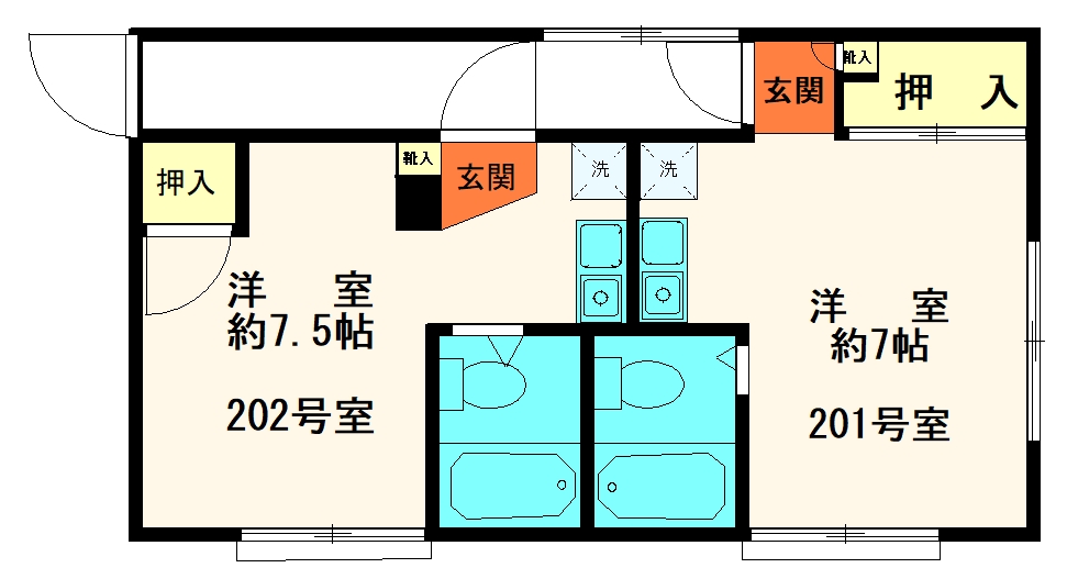 ハートピア西八の間取り