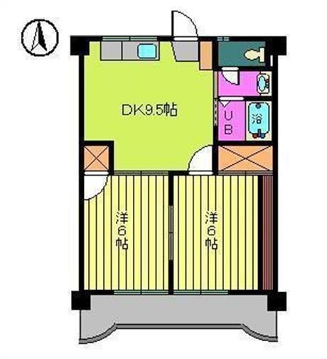 松山市六軒家町のマンションの間取り