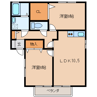 ノイホーフ若宮弐番舘の間取り