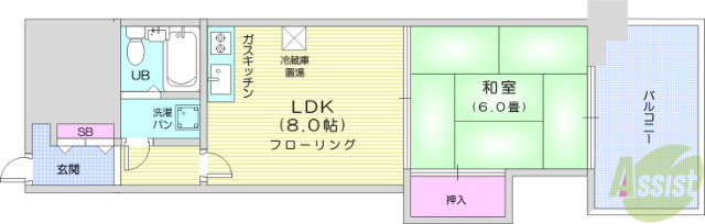 ライオンズマンション本町の間取り