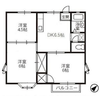 シャトー21　Ａの間取り