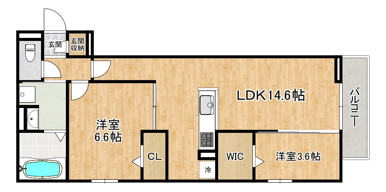 神戸市東灘区深江南町のアパートの間取り