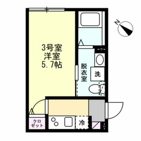 神奈川県川崎市中原区上平間（アパート）の賃貸物件の間取り