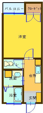 長岡市中島のアパートの間取り