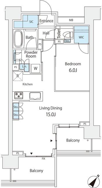 渋谷区初台のマンションの間取り