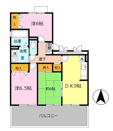 ソシア　Ｂ棟の間取り