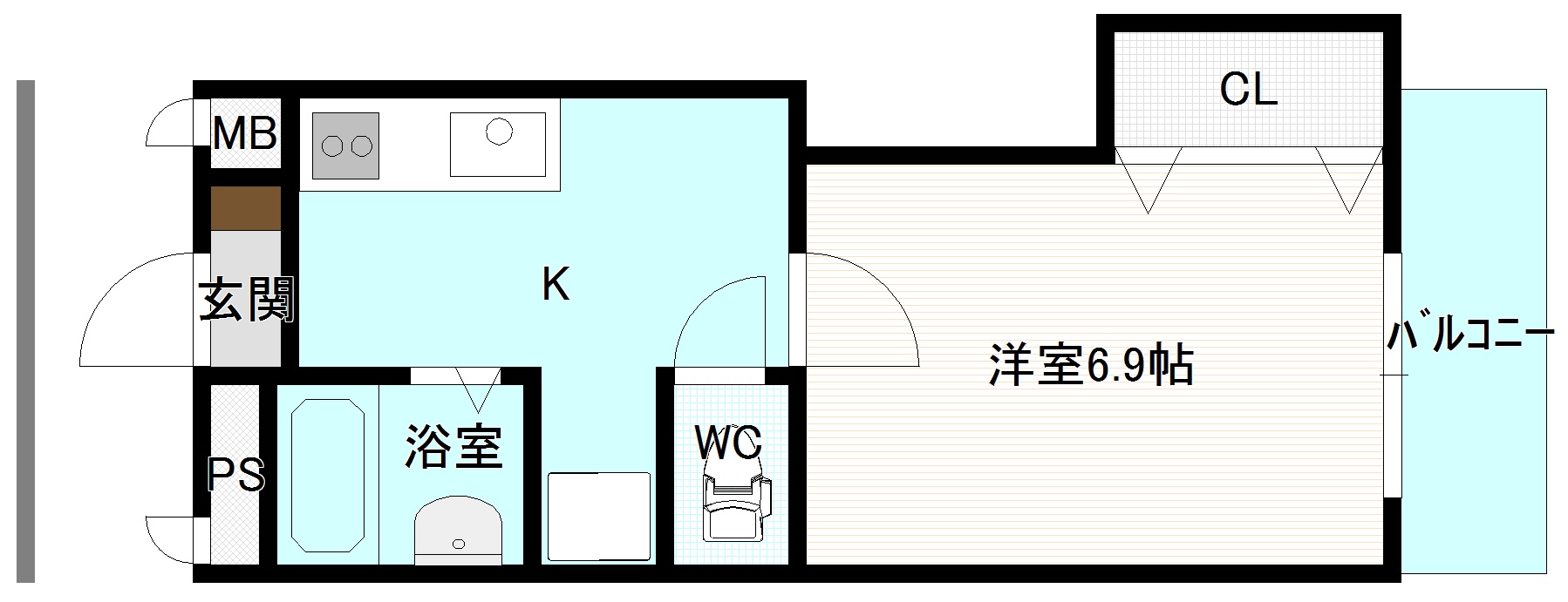 B.G Fieldハイツの間取り