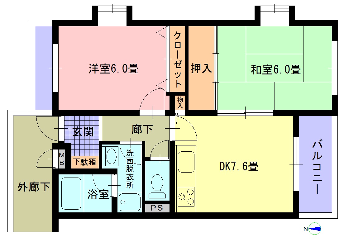 葛飾区東水元のマンションの間取り