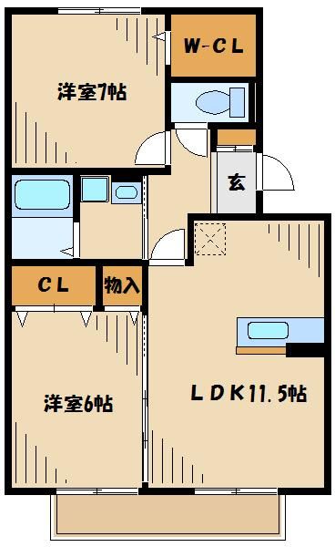 ブレンド下九沢の間取り