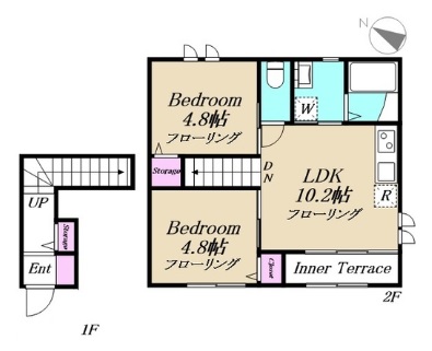 逗子市小坪のアパートの間取り