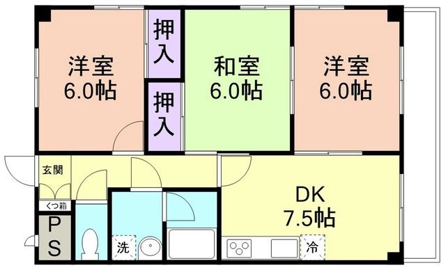 和歌山市梶取のマンションの間取り